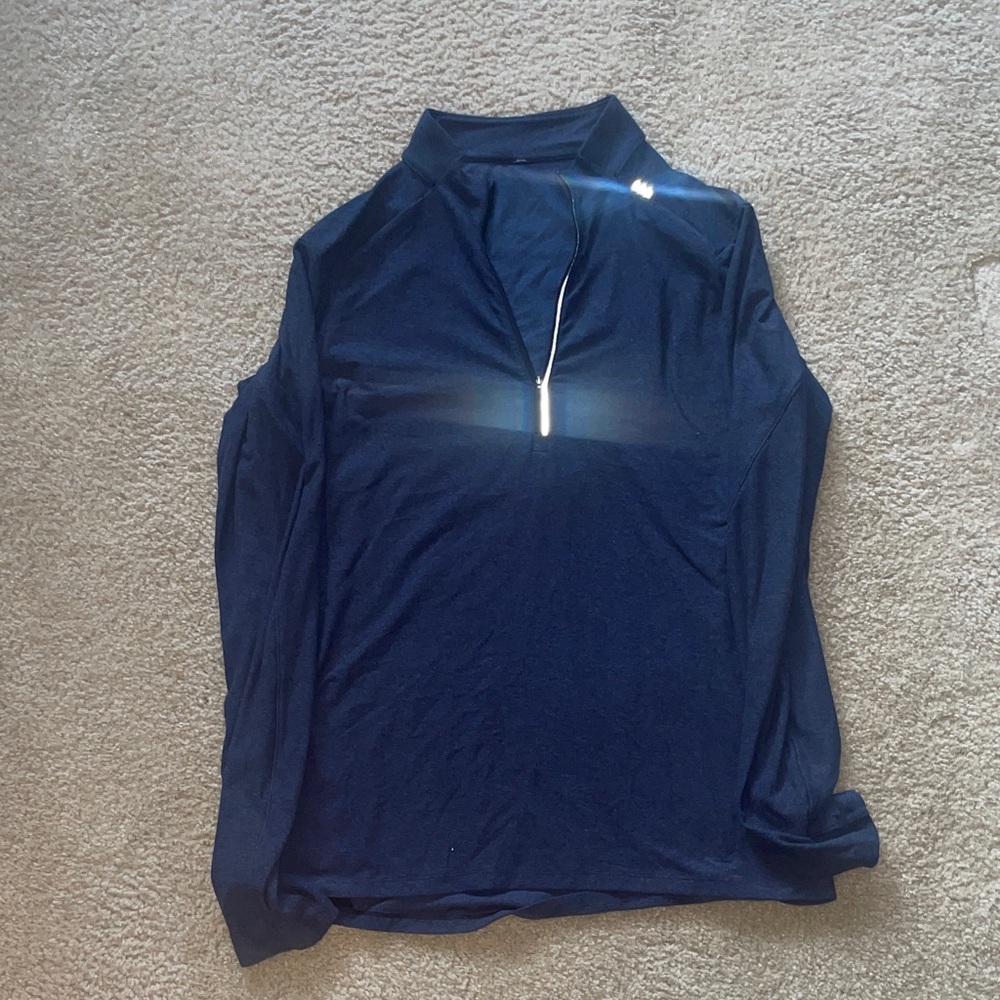 Lululemon Navy Quarter-Zip Long Sleeve Top